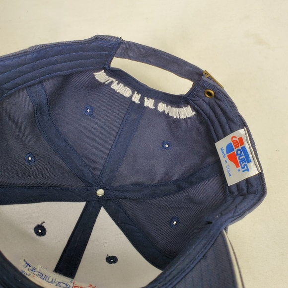 Car Quest Auto Parts Logo Hat Blue Strapback Canvas Trucker Cap Curve Bill NWOT - Picture 7 of 12